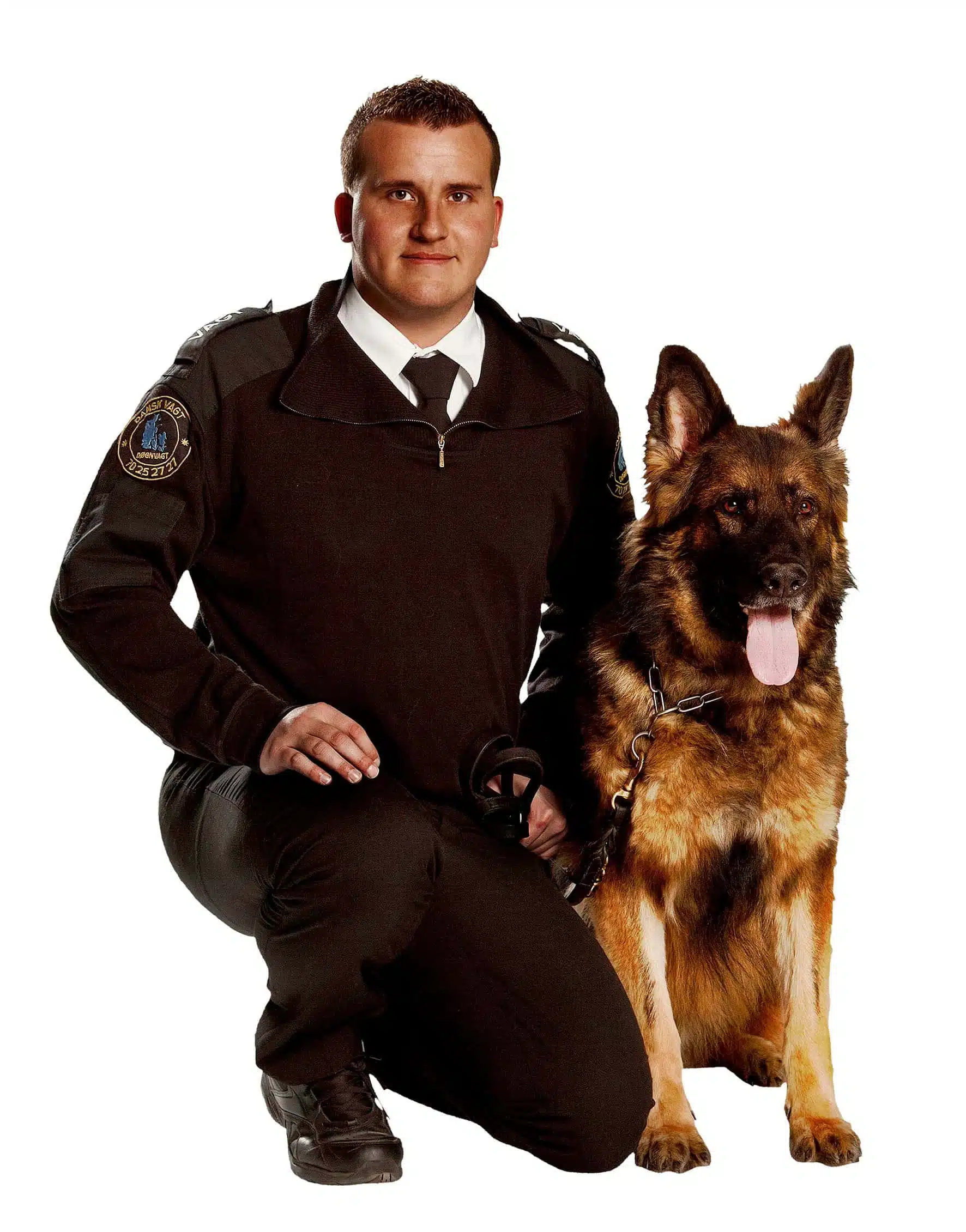 Sikkerhedshunden Kato med Vagt