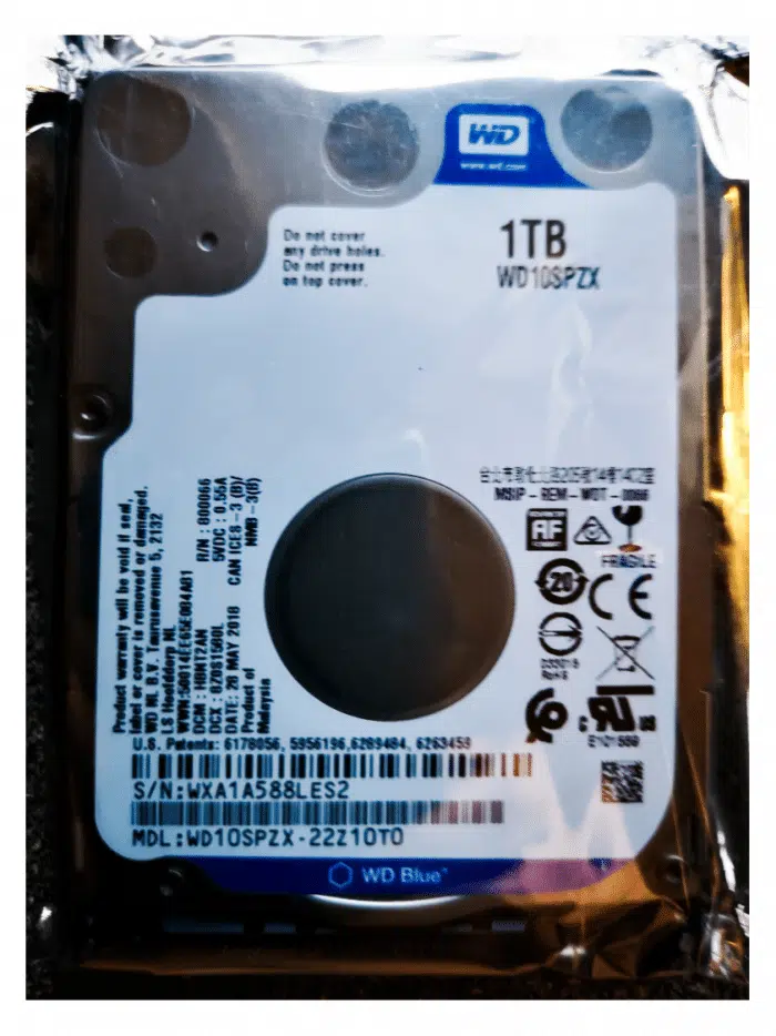 2,5" Inch WD harddisk, specielt beregnet til brug i overvågningsoptagere