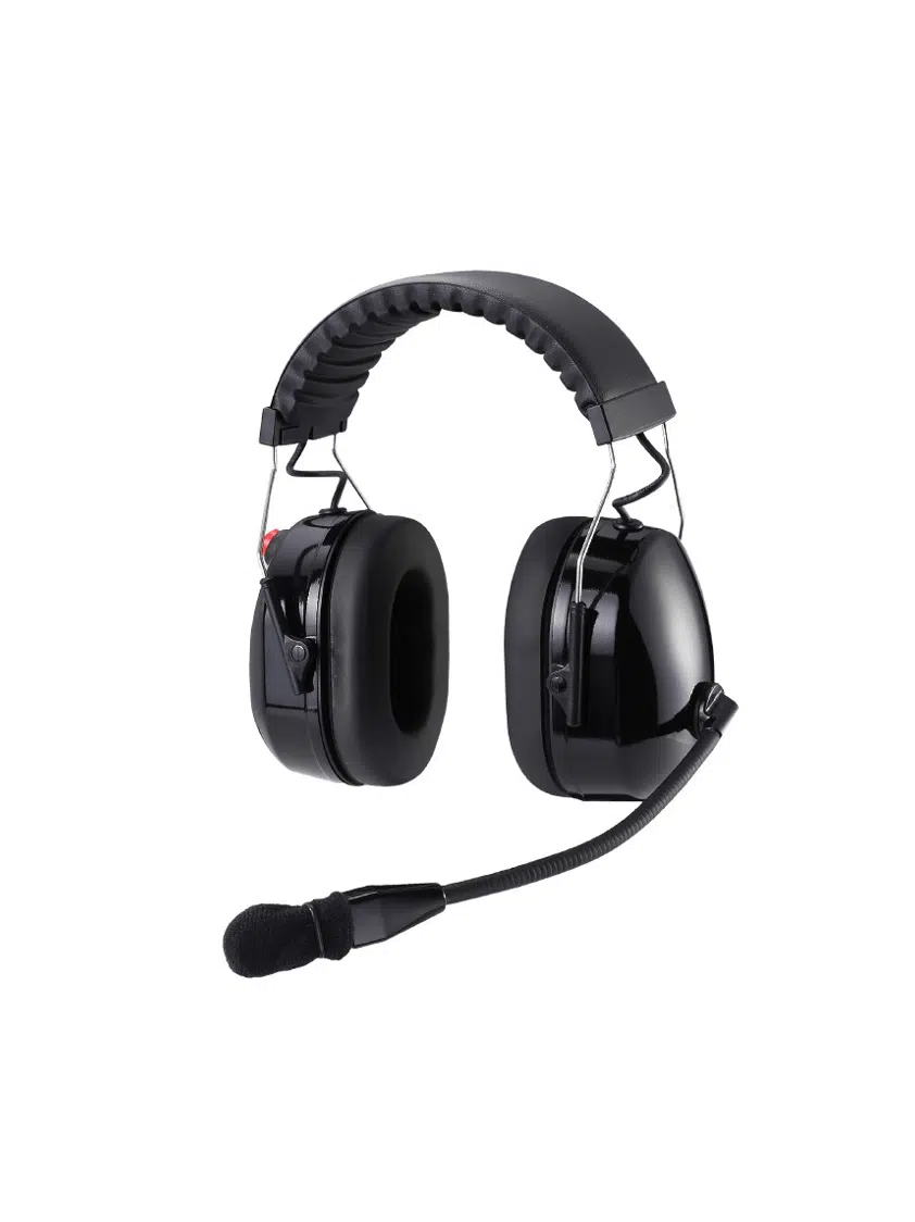 Lækkert headset med ledning til Kenwood-type stik (3,5mm - 2 pin)