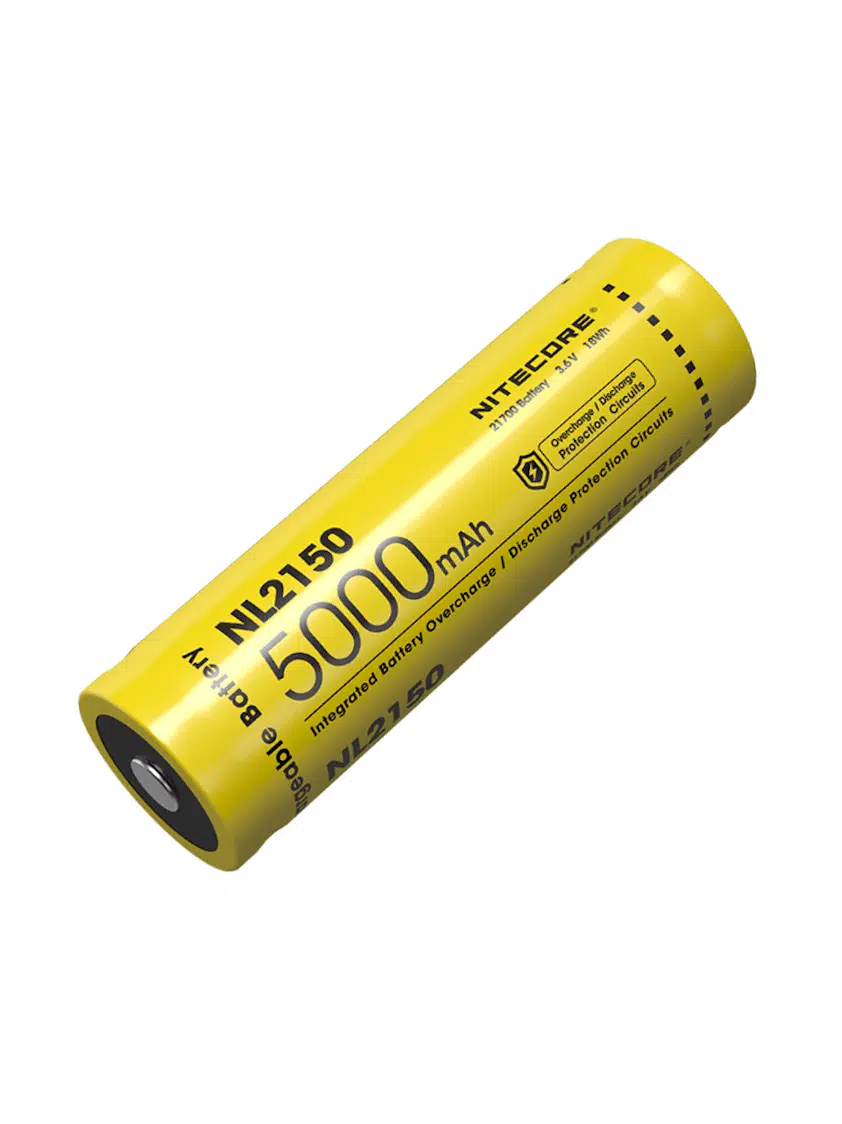 Nitecore NL2150 21700, 5000mAh 3.6V Protected Lithium Iion "Button Top" Batteri
