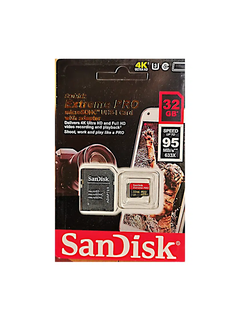 Micro sdhc Sandisk Extreme pro 32gb- klasse 10, uhs 3, 4k Fuld HD