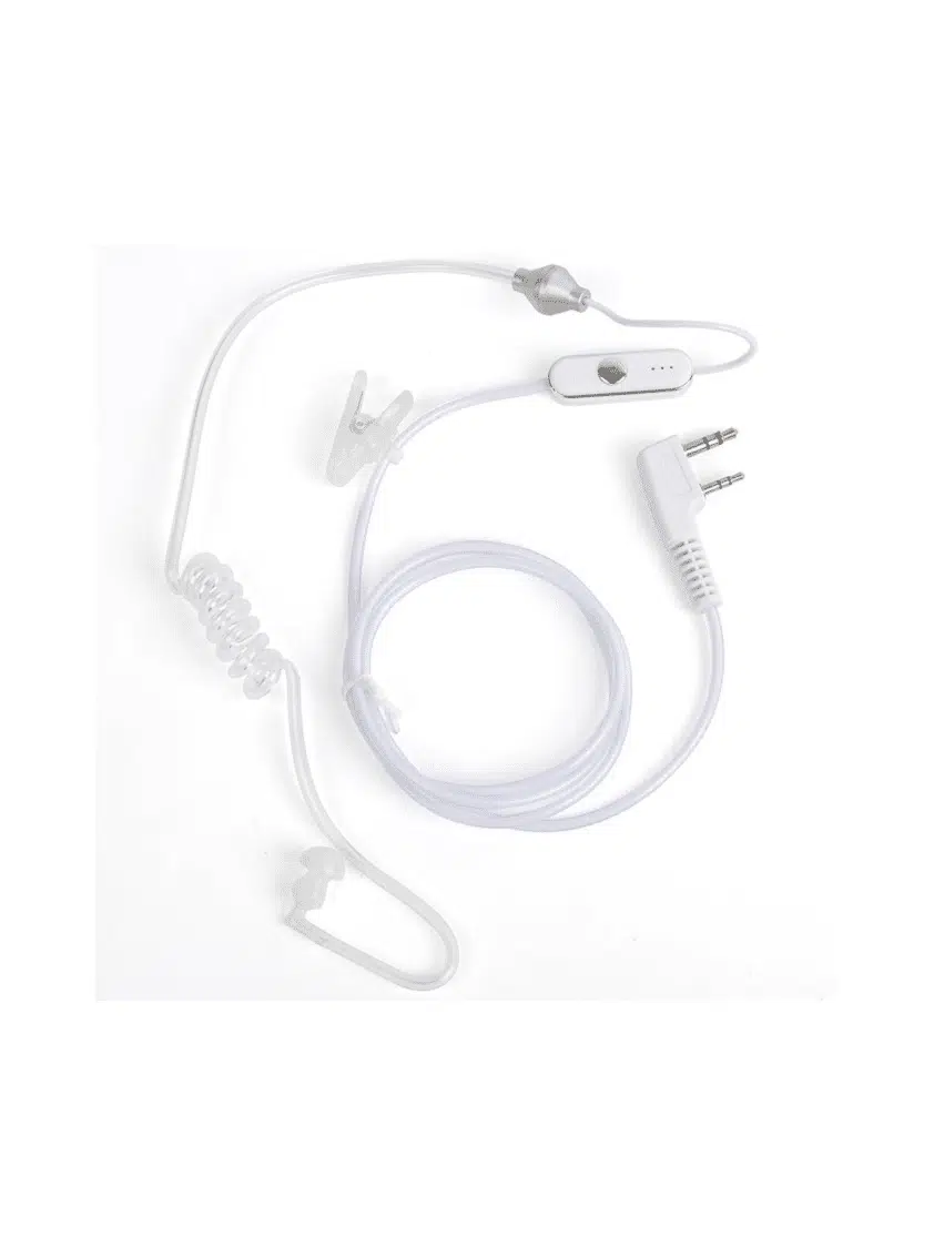 Hvidt Kenwood type 2 pin øresnegl - elegant til en hvid skjorte