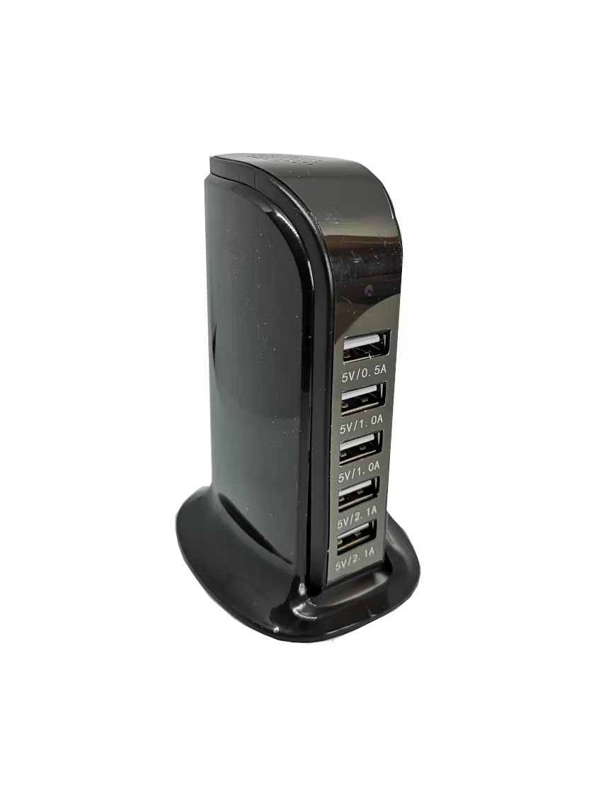 USB- 5 port oplader med skjult kamera