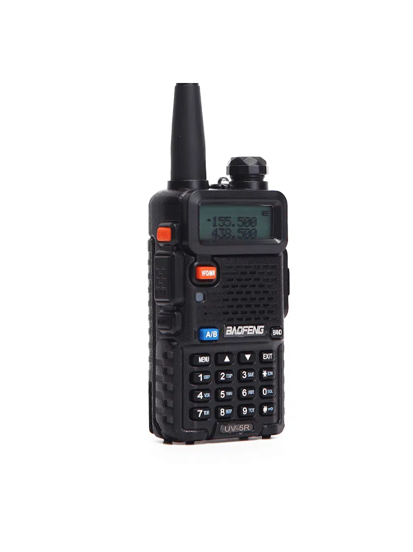 Baofeng uv-5r, Voice activated 8 watt UHF/VHF walkie-talkie with 128 channels, VOX + Alarm, desktop charger. Earpiece at kr. 119,00 included u/b. - Image 2