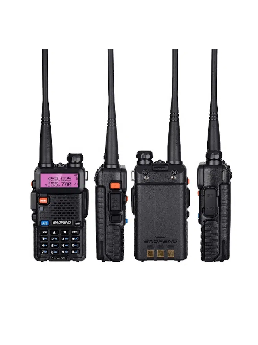 Baofeng uv-5r, Voice activated 8 watt UHF/VHF walkie-talkie with 128 channels, VOX + Alarm, desktop charger. Earpiece at kr. 119,00 included u/b. - Image 5