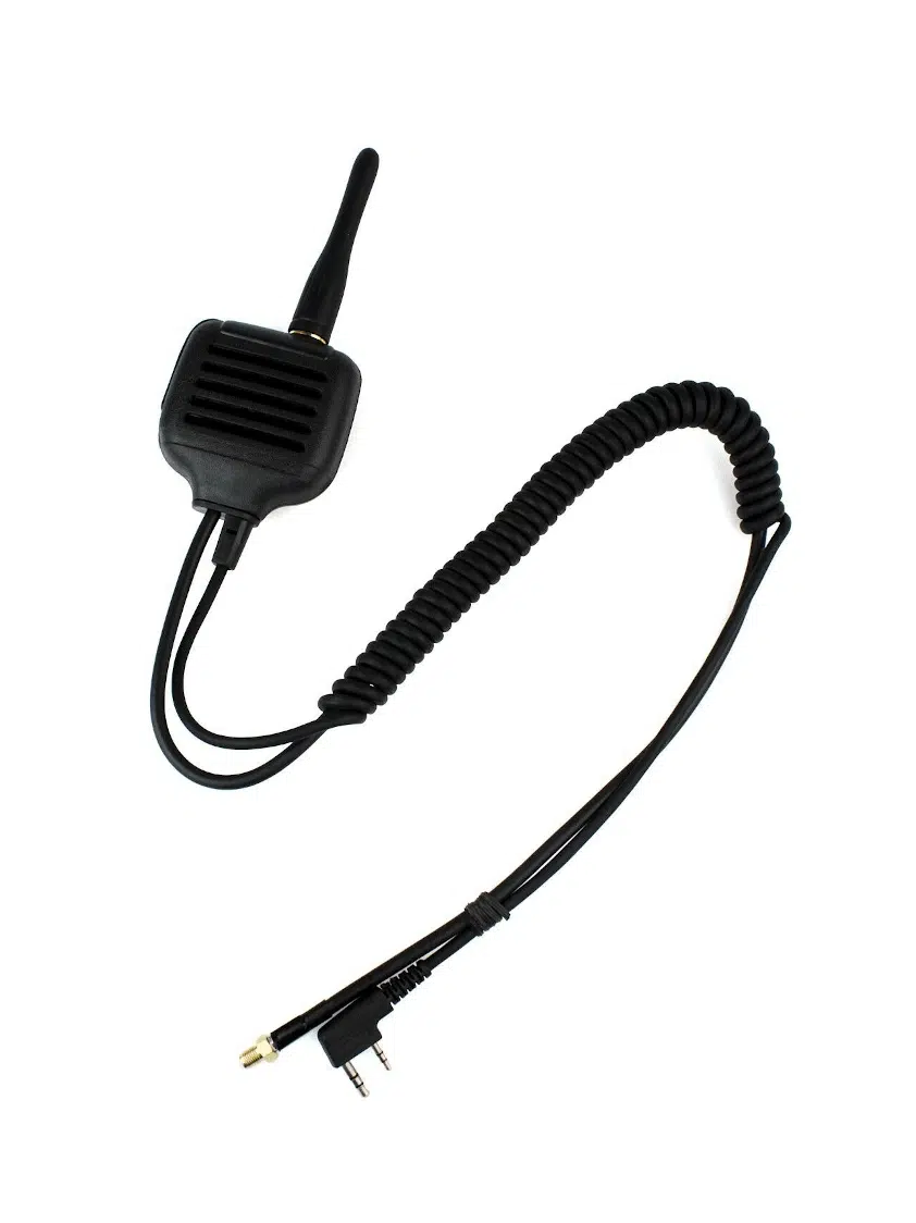 Højttalermikrofon med dobbeltbåndsantenne, (UHF/VHF: 400-520 MHz & 136-174 Mhz).