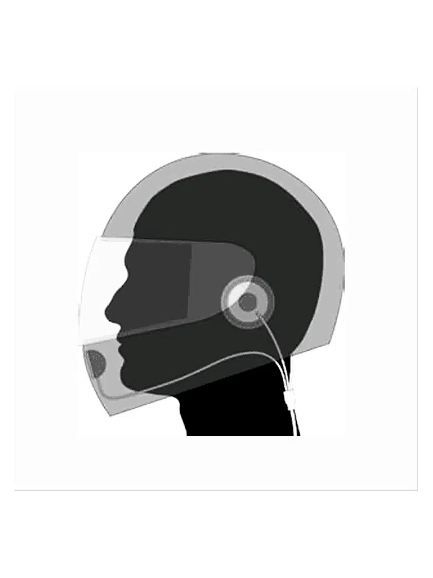 Headset til styrthjelme og til radioer med Kenwood stik (3,5 mm.).