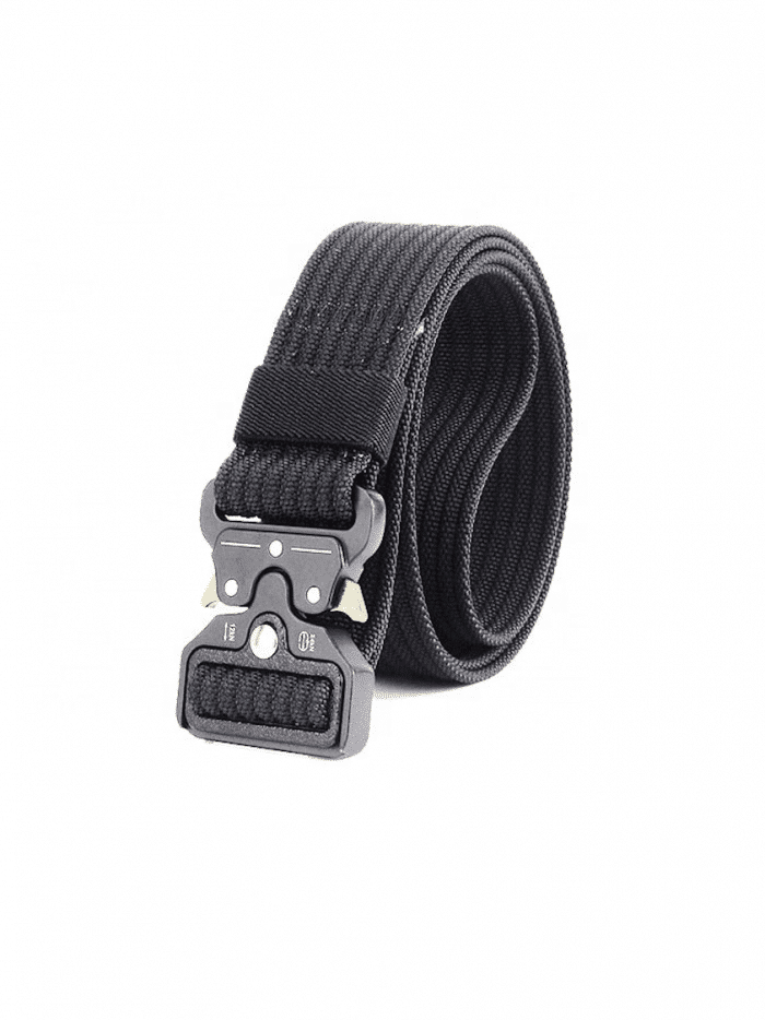 Taktisk 5 cm., bredt nylon quick release bælte. Fås i sort og lysegrå.