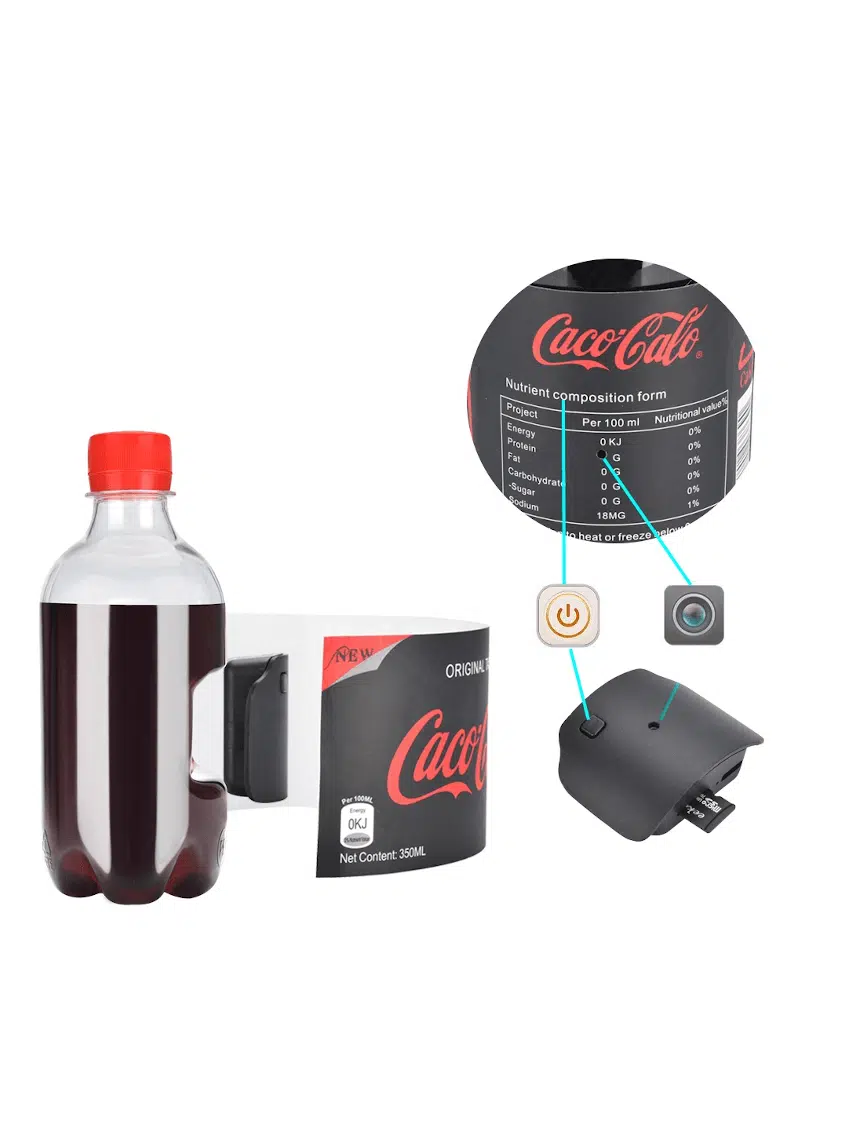 Cola sodavandsflaske med skjult kamera.