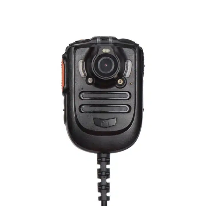 Inrico B04 håndmikrofon med indbygget body camera til Inrico radioer med m6 tilslutning.