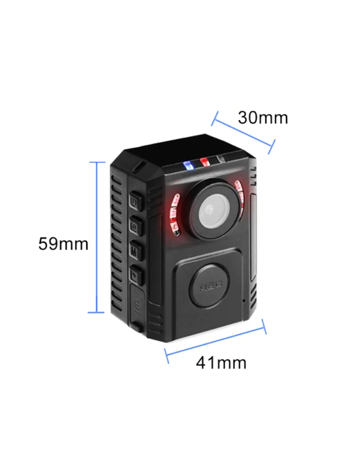 Diskret og meget lille body kamera med IR-lys og bevægelsesføler. Dette kamera er af rigtig god kvalitet, og der medfølger diverse beslag, blandt andet så kameraet snildt kan anvendes som dashboard camera til din bil.