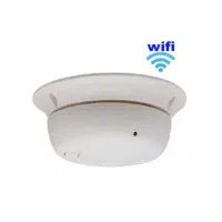 5 MP (MEGA PIXEL) WIFI LEDNINGSFRI RØG DETEKTOR MED IP KAMERA, INDBYGGET MIKROFON OG HØJTALER MED MERE………….