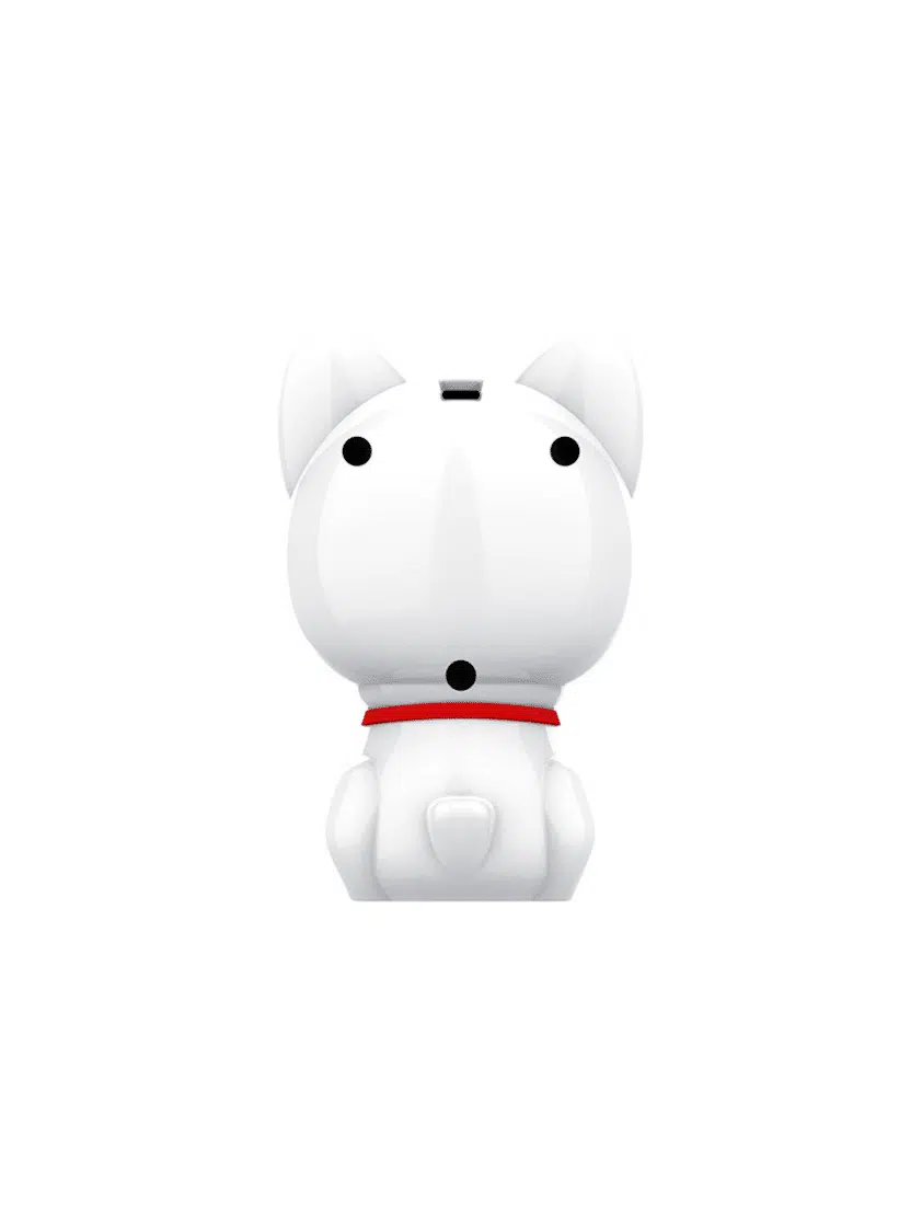 Lille hvid hund (lydoptager) med 100 timers optagelse og 100 timers standby