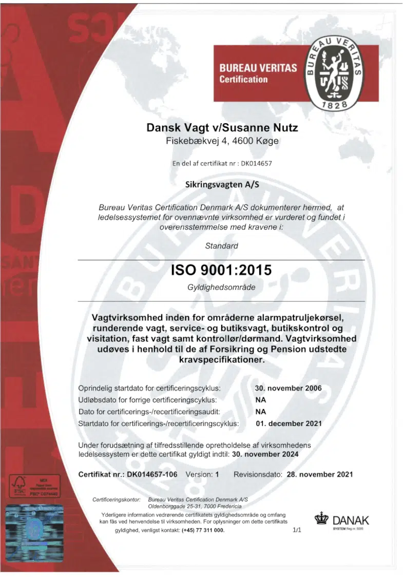 ISO-certificering 2021
