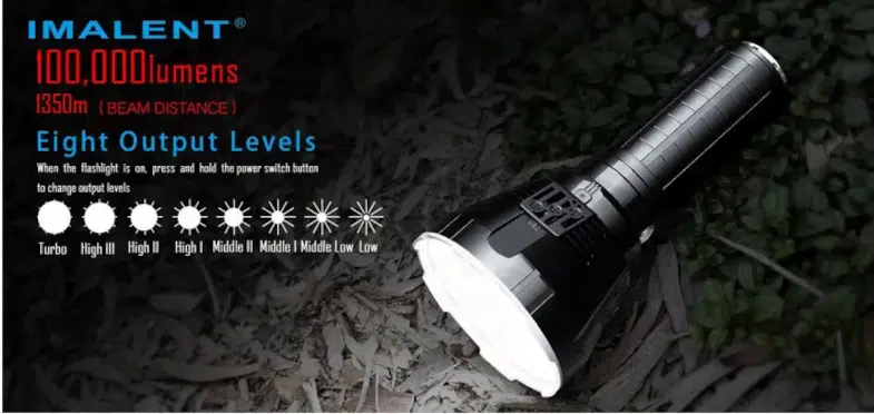 Imalent MS18, Verdens Kraftigste Håndholdte Lygte med 100.000 Lumen !