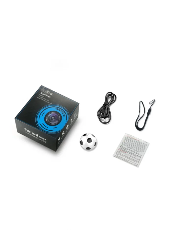 Mini fodbold med indbygget skjult kamera. Æsken indeholder: