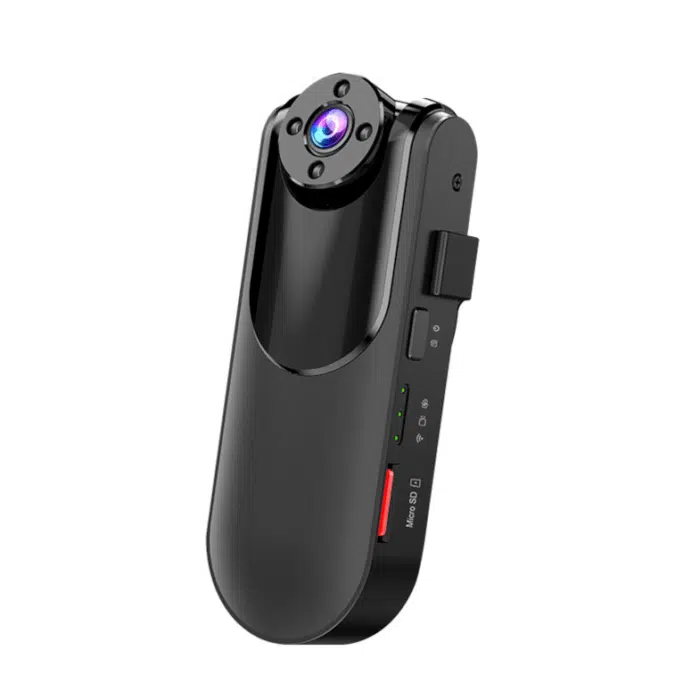 BODY CAMERA HIGH DEFINITION MED WiFi, INFRARØD BELYSNING, LOOP OPTAGELSE, MOTION DETECTION, 10 TIMERS OPTAGELSE M.M..