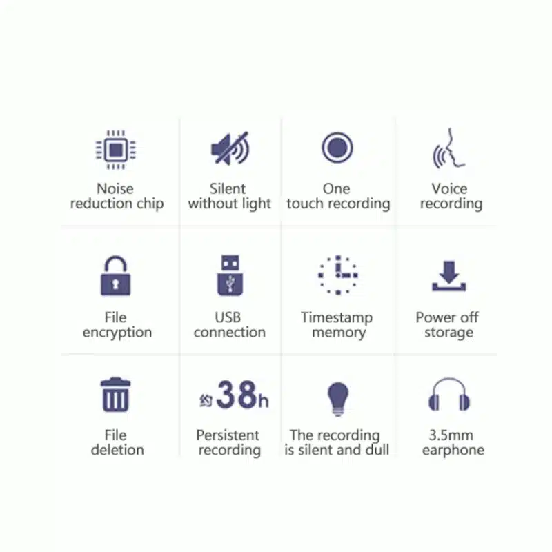 Noegleholder med indbygget skjult lydoptager