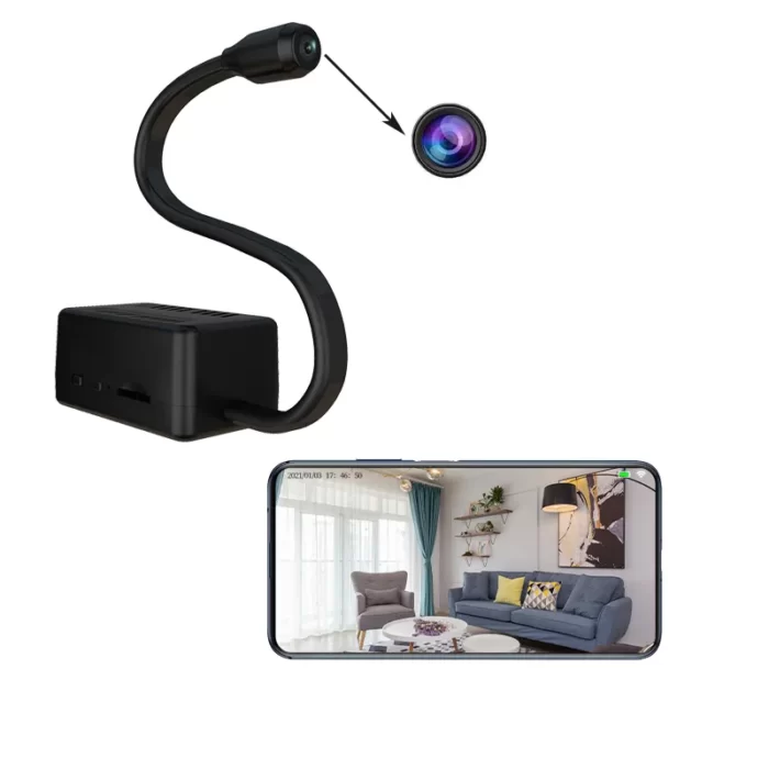 Spionkamera Skjult kamera, spionkamera WiFi Trådløst kamera Full HD 1080P Nanny Cam med mobiltelefon-app, Lille gør-det-selv-spionkamera med bevægelsesdetektion til hjemmekontor bil indendørs