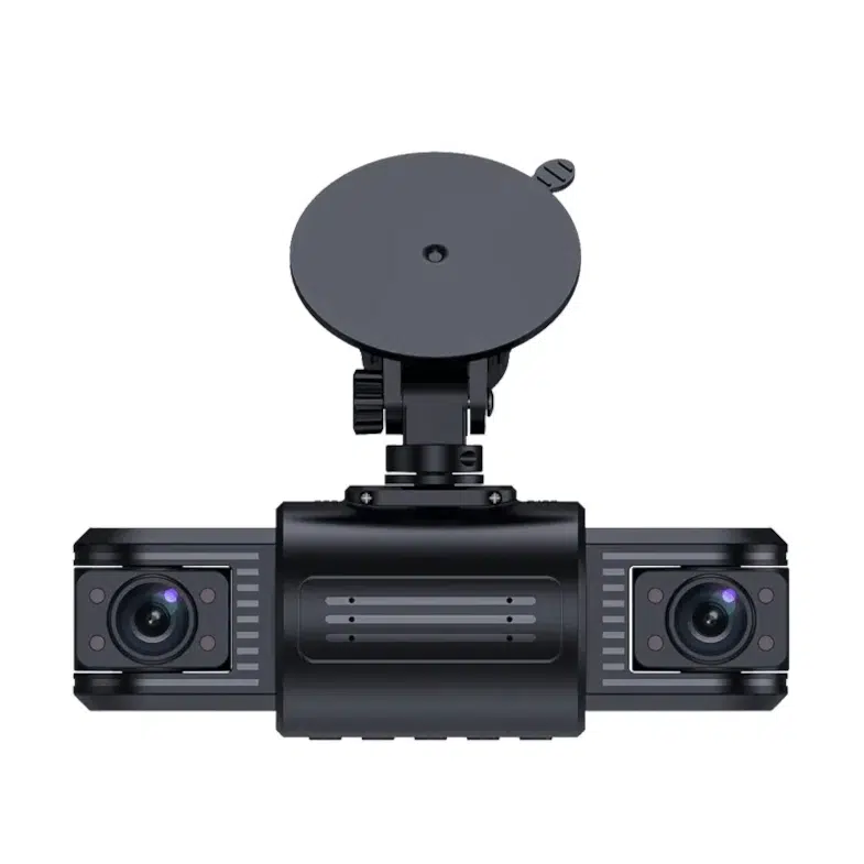DOBBELT LINSER FOR 180/360° DREJELIGE, 4K DASH CAM, WIFI, GPS, NIGHT VISION (8 STK. INFRARØDE NATTELYS) 3 KAMERALINSER I ALT.