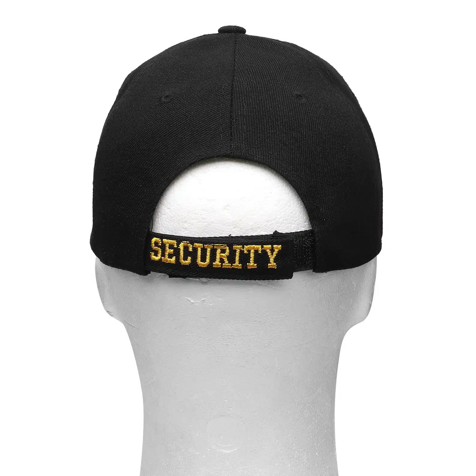 Cap with the text "SECURITY" in "gold" on the cap