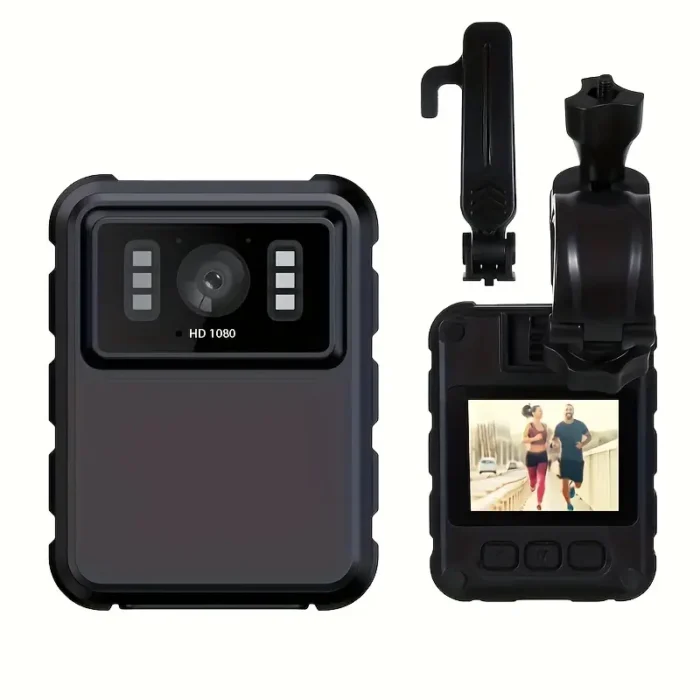 Body camera, WiFi kamera med IR (Night Vision), loop optagelser + LCD Skærm og meget mere……