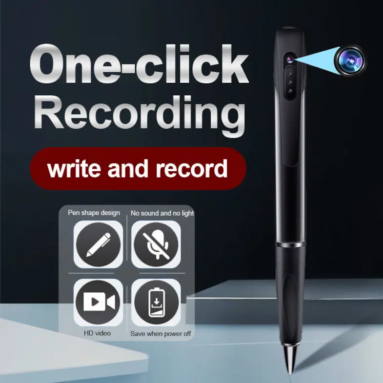 Kuglepen med skjult lydoptager er en bærbar stemmeoptager-pen med 32GB intern hukommelse. Denne professionelle pen giver dig mulighed for at optage video og lyd med høj kvalitet. Ideel til brug under møder og andre forretningsmæssige aktiviteter.
